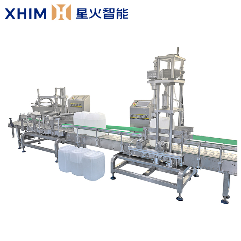 大型稱重灌裝旋蓋機(jī)-全自動(dòng)灌裝旋蓋一