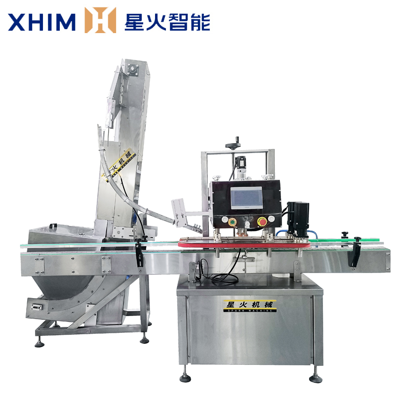 全自動上蓋旋蓋機(jī)-塑料玻璃瓶自動旋蓋機(jī)