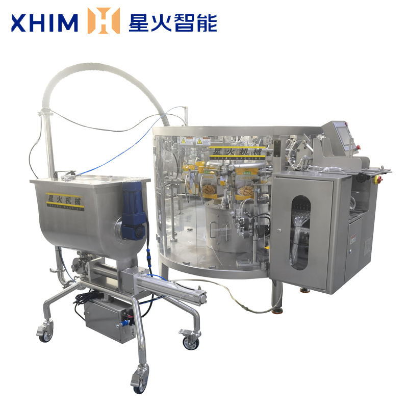 全自動醬料食品包裝機(jī)-預(yù)制袋高湯包裝機(jī)